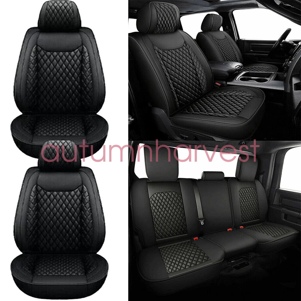 For Mercedes Benz A250 CLA PU Car 5-Seat Cover Front & Rear Cushion Pad Black Foto 3 de 4