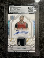 2023-24 Topps Royalty Chicago Bulls Zach Lavine JUMPMAN Tag Patch Auto #1/1