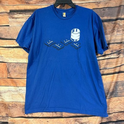 It Must Be Monday Sad Cookies & Milk Graphic T-Shirt Blue Mens XL Shirt.Woot
