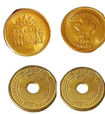 2x Spielchip Jeton Kasino | Great Canadian Midway Niagara Falls 2004 | Jim Beam - Bild 1 von 4