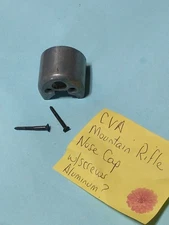 CVA MOUNTAIN RIFLE NOSE CAP & SCREWS VINTAGE PART ALUMINUM / PEWTER BLACK POWDER