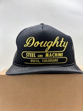 Doughty Steel and Machine Hat Men's Adjustable Black Mesh Trucker Cap