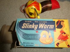 HTF Vintage 1955 James Ind Susie the Slinky Worm Toy in Box