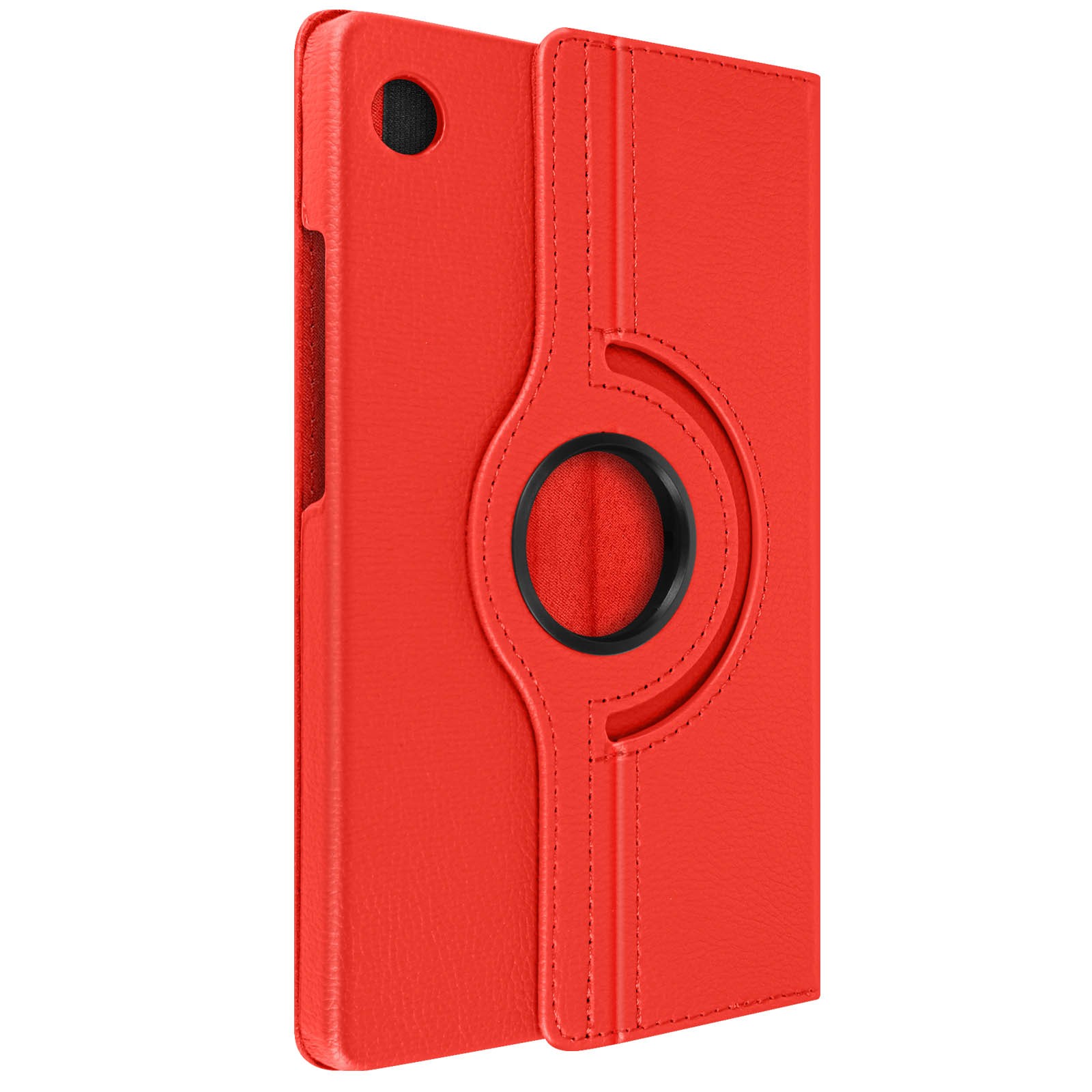 Etui folio premium rouge pour Galaxy Tab A9 avec support rotatif élégant