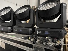 Lot of 3 Elation ZW37 LED Moving Head Beam  /  Wash Effect w/MOVEZ-01 Road Case
