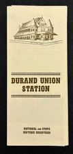 1990s Durand Union Station Historic Registries Michigan Vintage Travel Brochure