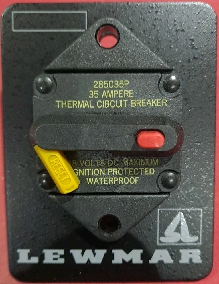 Disjoncteur thermique 35A Lewmar 68000604 réenclenchable pour guindeau de bateau