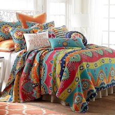  176 Levtex Home Amelie Multicolor Cotton Quilt King - Reversible