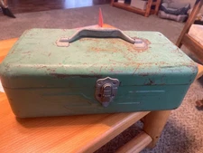 Vintage Simonsen Metal Tackle Box Tool Box, 1 Tray 14 X6.25 X 7.5