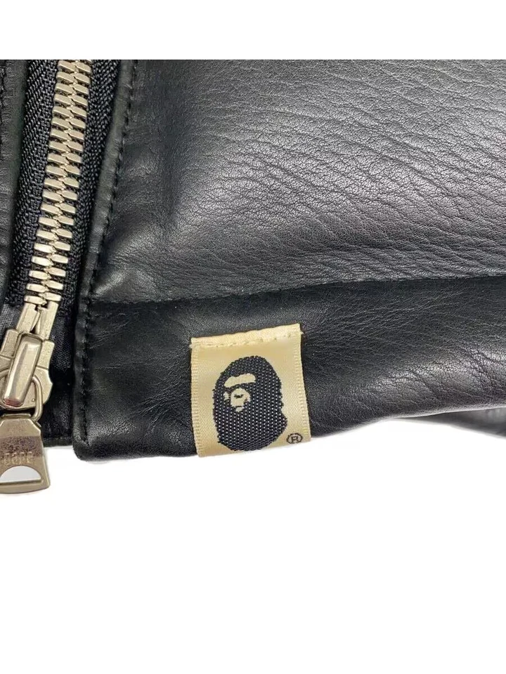 A BATHING APE double zip down Jacket black M Used - Image 3 of 4