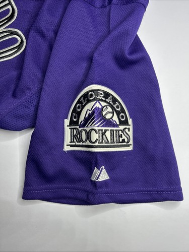 Vintage Colorado Rockies Todd Helton Purple STITCHED MLB Baseball Jersey Size 52 - Picture 4 of 8