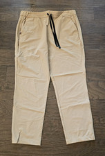 FIGS Pro Women's Scrub Pants Khaki Tan Elastic Back Waist Tie Front Medical XL