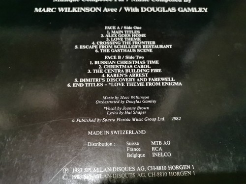 LP vinyle 33 Tours - ENIGMA bo Soundtrack Martin SHEEN FOSSEY SZWARC ACH003 #010 - Picture 6 of 8