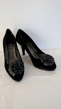 Mary G By Ultimate Collection Black Suede/Leather Women's Shoes UK5/EU38