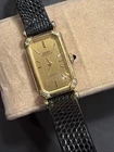 Y01 Vintage Seiko Lassale ladies Tank Goldtone Watch Untested & As Is Conditions