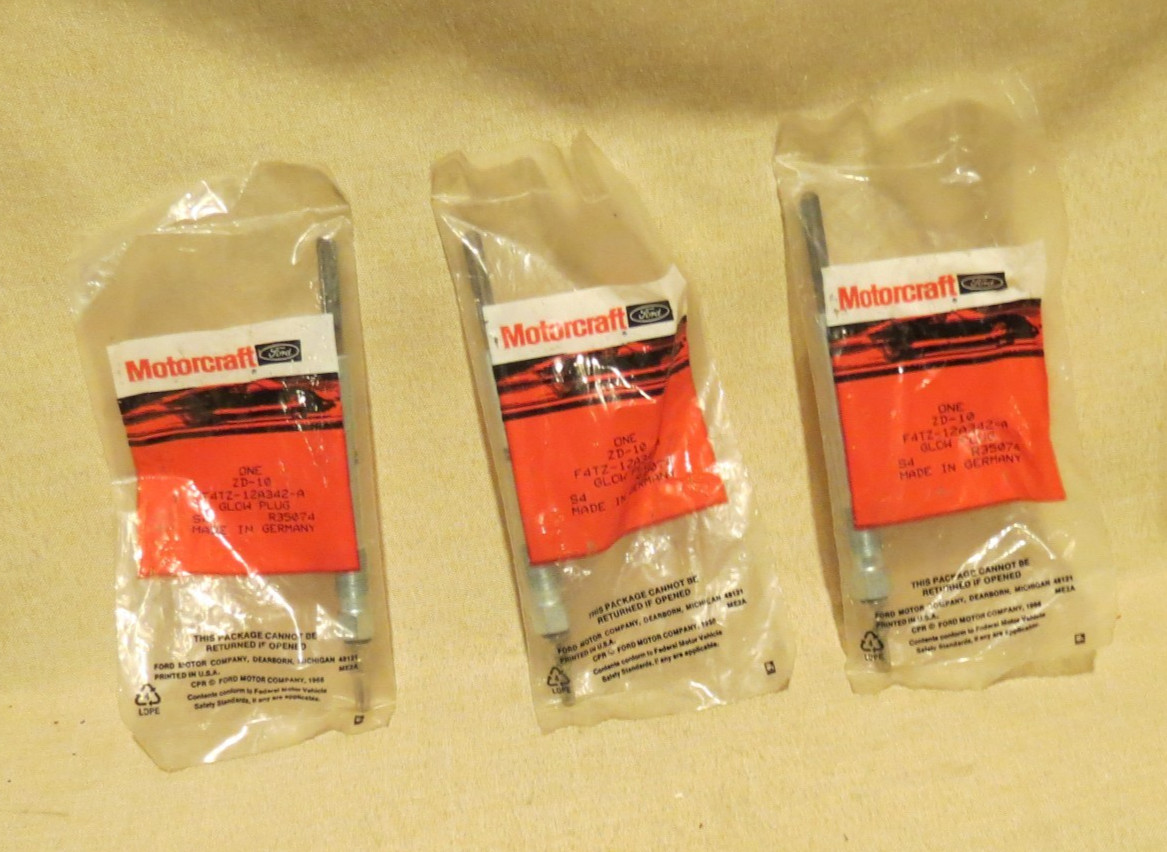 OEM Lot 3 Motorcraft ZD-10 Diesel Glow Plug 1995-03 Ford 7.3L Powerstroke Turbo