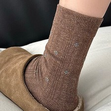 Short brown socks
