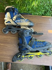 Schwinn Adjustable Youth Inline Skates Size 5-8 Black/Blue Style SC-BIB-L