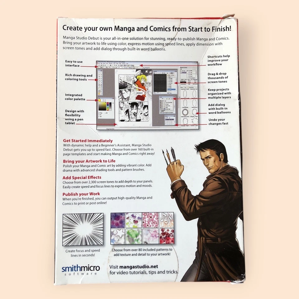 Manga Studio Debut 4 Smithmicro Software Manga & Comic Illustration NEW Sealed - Image 2 of 4