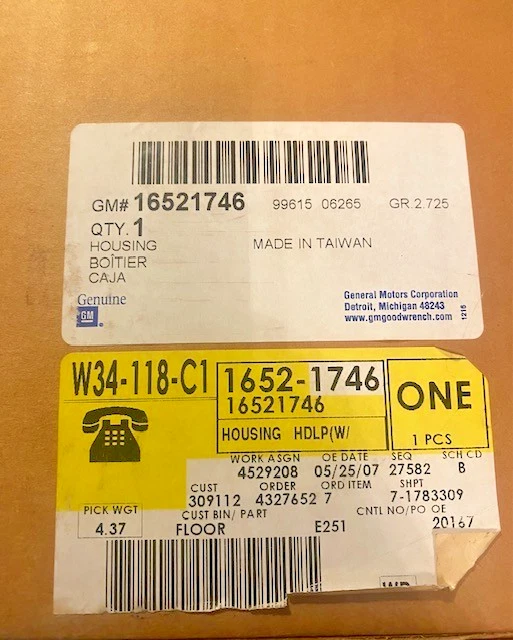 Pontiac Bonneville 1996-1999 lente y carcasa, nueva pieza original OEM, P/N 16521746 Foto 4 de 4