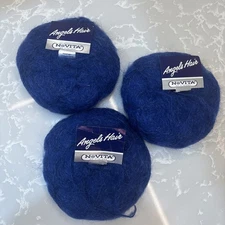 3 Skeins Novita Angela Hair Yarn 44% Wool 50g 95m Made in Finland