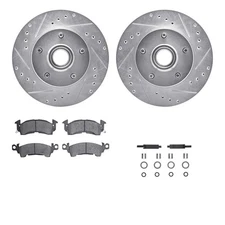 For Chevy Camaro 79-81 Drilled & Slotted Front Brake Kit w Optimum Pads