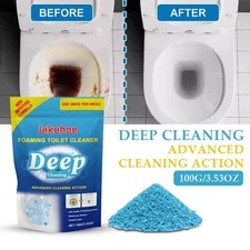 1-5X  Foam Toilet Bowl stains Cleaner powder odors and remove stains Fresh
