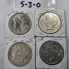 Morgan Peace Silver Dollar Lot of 4 (5-3-0)