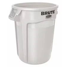 Rubbermaid Commercial Fg261000wht Brute 10 Gal Round Heavy Duty Plastic Can,