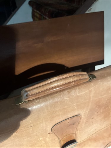VINTAGE SCHLESINGER SMOOTH LEATHER BRIEFCASE - Picture 4 of 8