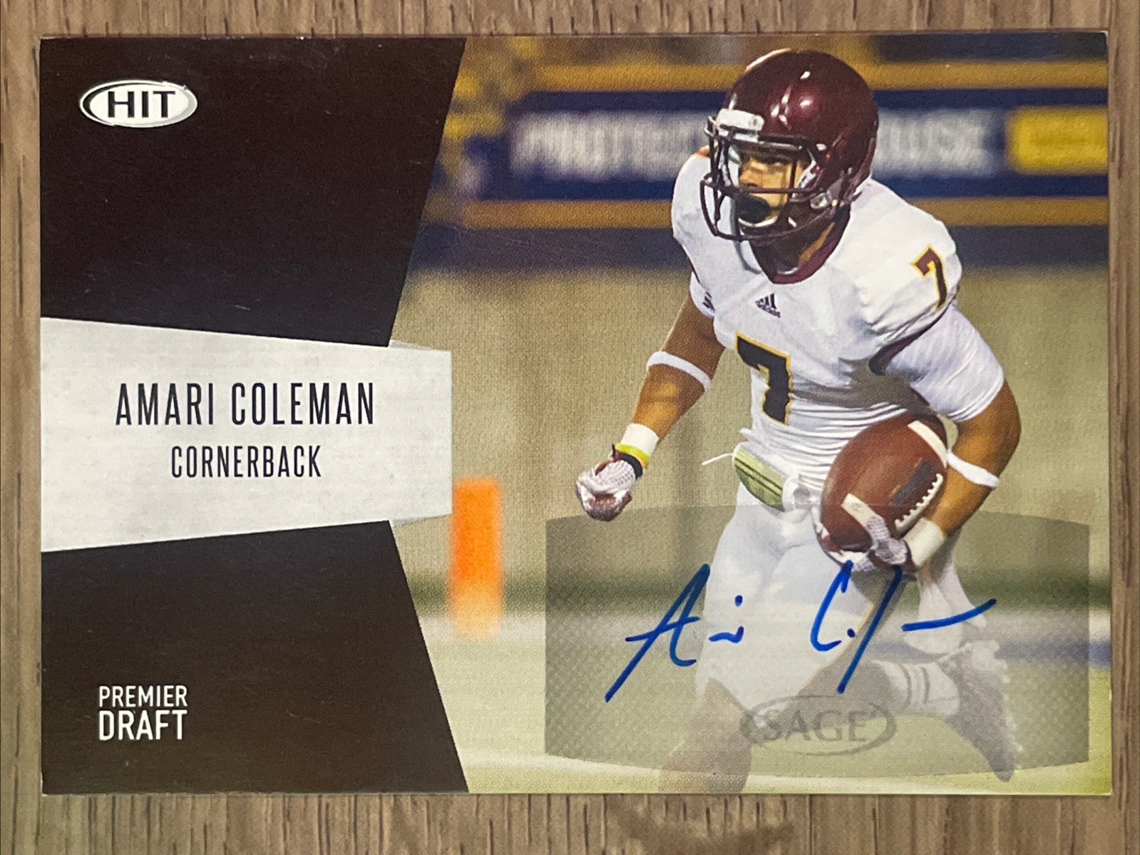 2018 Sage Hit Auto #75 Amari Coleman