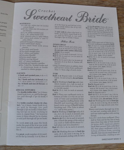 Annie's Attic Crochet Pattern Sweetheart Bride Wedding Dress for Barbie #870218 - Picture 4 of 8