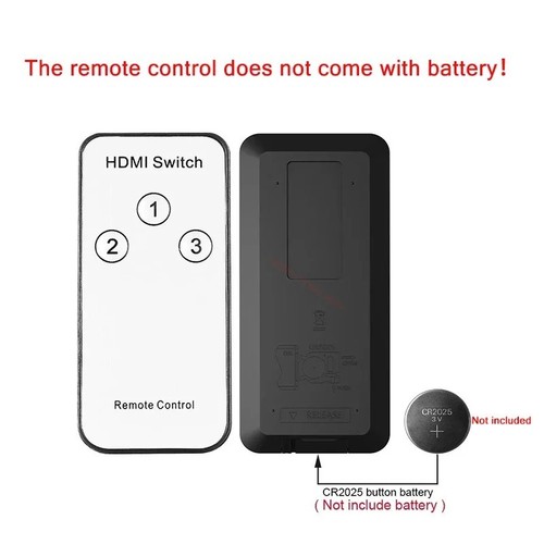 3x1 HDMI Switch 3 in 1 out Video Switcher Remote Control For DVD TVBox PS3/4 PC - Picture 6 of 9