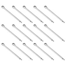 15Pcs 2.5mmx50mm 304 Stainless Steel Cotter Pin Split Pin, Silver