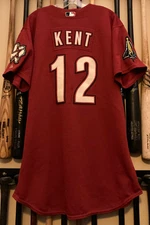 Jeff Kent - 2003 Houston Astros Game Used Red Road Jersey - Shuttle Patch