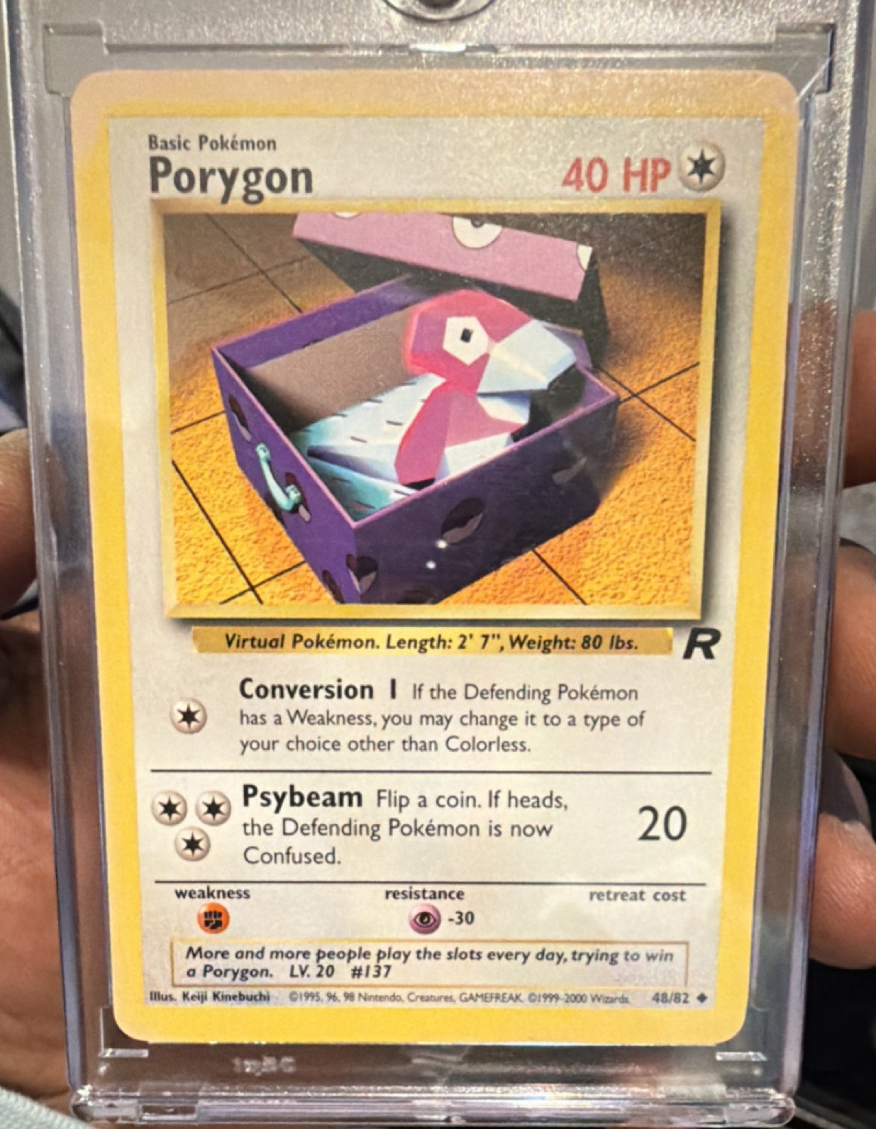 Porygon 48/82 Team Rocket 2000 English Regular 40 HP (Error Albino)