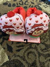 NEW, Strawberry Shortcake Women's 3D Plush Head Slipper Sizes M-L Shoe 7-8