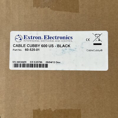 Extron Cable Cubby 800 US Black w/ US AC Module 60-524-01 Or 60-525-01 Box New