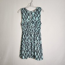 Forever 21 Contemporary Keyhole Dress Womens Size Large V Neck Multicolor Mini