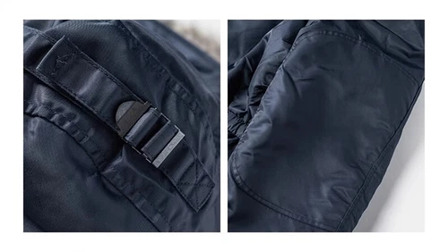Parka Fliegerjacke dunkelblau kaltes Wetter Fellkapuze - Bild 30 von 31