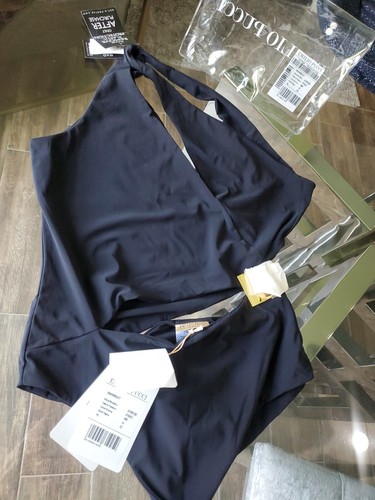 EMILIO PUCCI Swim Cut Out One Piece Swimsuit Black Gold Buckle $950 IT44 US10 M - Picture 12 of 24