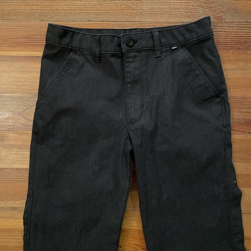 Pantalones chinos Vans negros auténticos para niños talla 14 elásticos - Imagen 9 de 13
