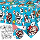 Super Mario Brothers Luigi Princess Peach Coloring Table Cloth Over 4 x 7 Feet