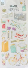 Travel World Vacation Puffy Stickers Planner Papercraft DIY Crafts Scrapbook 