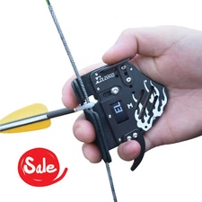 Archery Finger Tab Genuine Leather with Aluminum Plate Adjustable Finger for RH