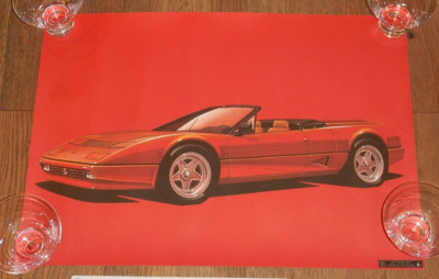 ORIGINAL 1980s LORENZ & RANKL FERRARI POSTER / PRINT, 16 1/2'' X 23 1/4'' NOS (#3)