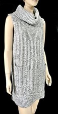 Nwt Space Dye Heather Grey Sleeveless Cowl Sweater Shift Dress by Astr Label M