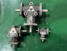 Gear boxes.  (2) Three-way (1) 90 Deg.