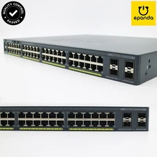 2x Cisco WS-C2960X-48LPS-L w/ C2960X-STACK & StackCable Molex 37-0890-01, 1Y-Wty