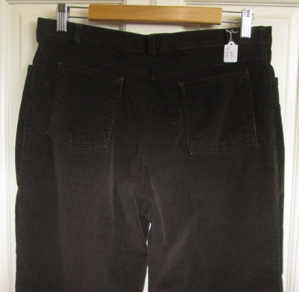 Tribal Brown Straight Corduroy Pant Women Size 12 33x28 Stretch Pockets 61-32991 — 第 3/4 张图片